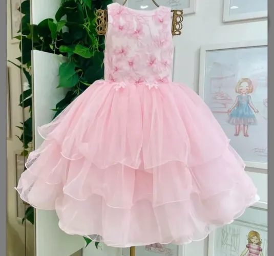 Vestido de festa luxo infantil 