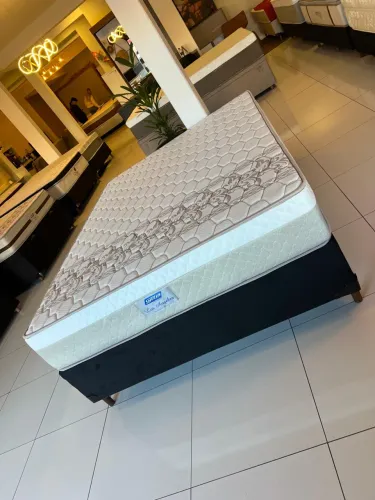 Cama de Casal - Base Box + Colchão GAZIN LOS ANGELES NOVO Top de linha - ENTREGAMOS