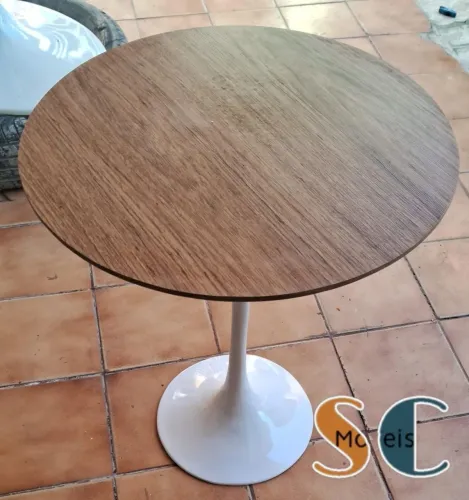 Base Lateral Saarinen <br>Com Tampo 42 cm MDF feijó