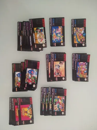 Label frontal e traseira para cartuchos de super nintendo