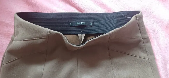 Calça Zara Basic Bege