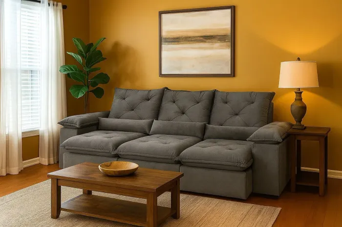 Sofá Retrátil Brazão 2,75 cm Pronta Entrega