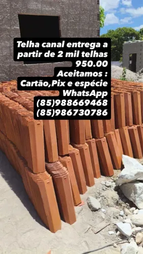 Telha canal de primeira 