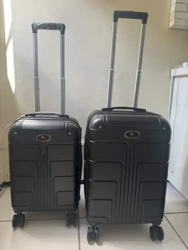 Kit Malas Viagem de Bordo Rodas 360° Fibra Rígida Expansível
