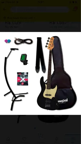 Baixo Memphis Mb50 + Acessórios recém comprado