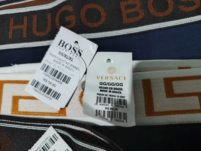 Kit 3 cuecas Versace/ Hugo Boss - NOVAS SEM USO!