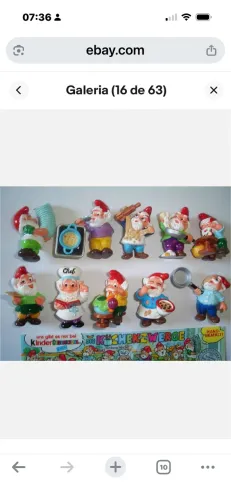 Coleção Kinder Ovo ?Anões Cozinheiros? Completa lote