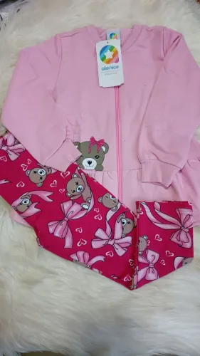 Conjunto moletom infantil inverno menina