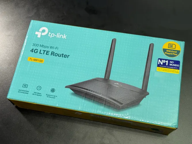 Roteador WiFi 4G LTE 300Mbps TL-MR100 TP-Link