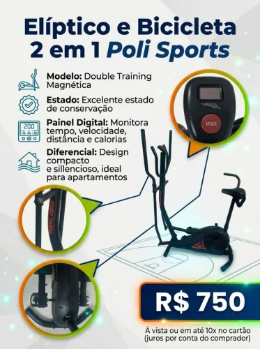 BICICLETA ERGOMÉTRICA/TRANSPOR 2 EM 1