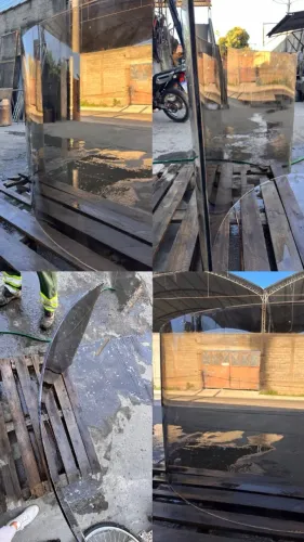 VIDRO CURVO TEMPERADO 1,30X0,80 0,5MILIMITROS DE ESPESSURA