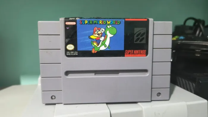 Cartucho super Mario word salvando