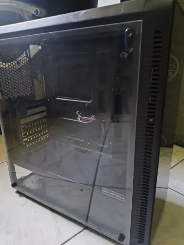 Gabinete gamer com acrílico + 3 fans + controladora rgb