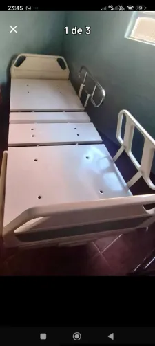 Cama hospitalar manual com 3 manivelas
