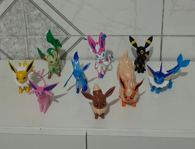 Pokemon eevee 8 evoluções action figures
