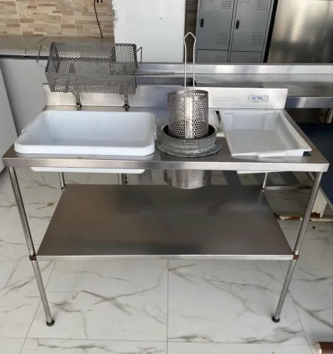 Mesa de inox empanamento