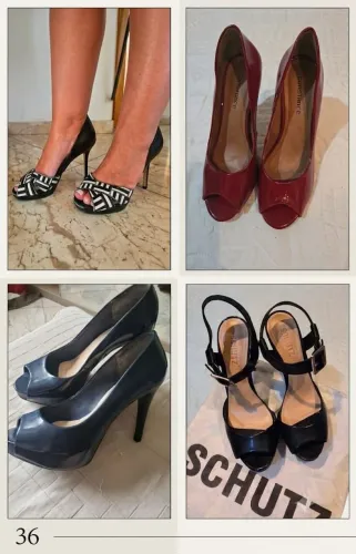 Lote de Sapatos Scarpin e Sandália 