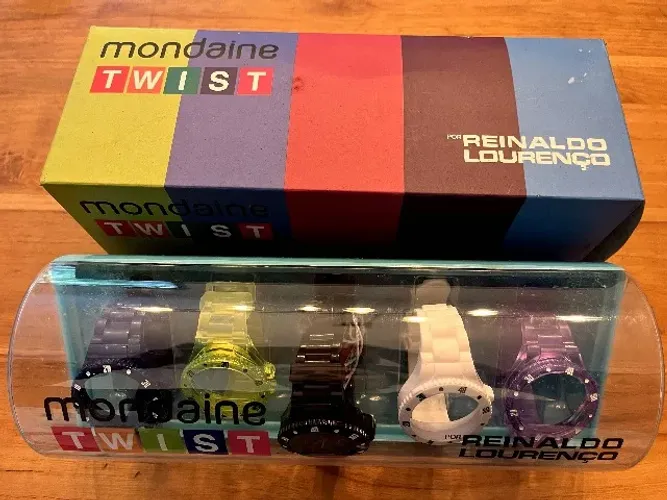 Conjunto relógios mondaine reinaldo lourenço - novo na embalagem original