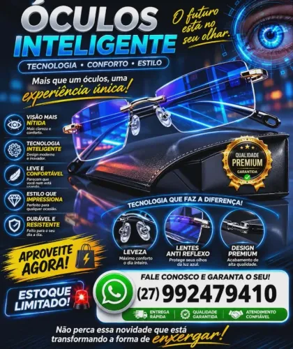 Óculos Inteligente PAGUE SOMENTE NO ATO DA ENTREGA!!
