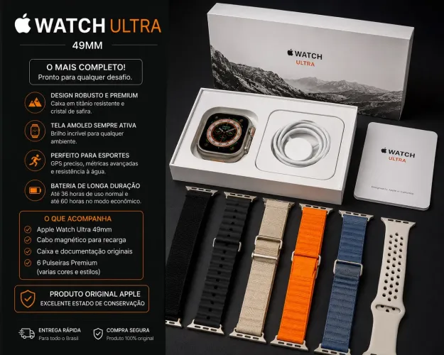 RELÓGIO APPLE WATCH ULTRA 2 49MM - TITANIUM