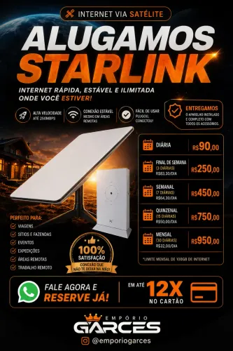 Aluguel de antena Starlink