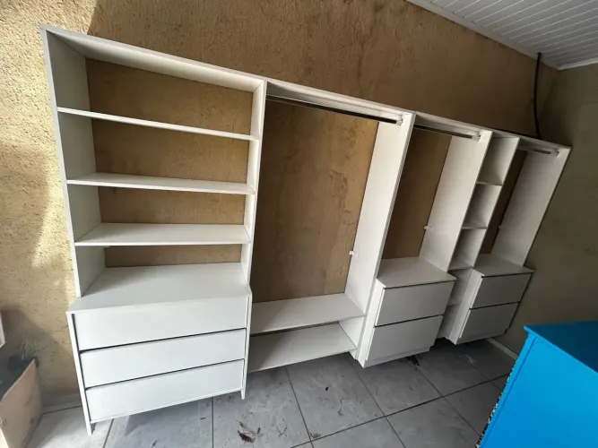 CLOSET CM 6 GAVETAS/CABIDEIRO MDF NOVO