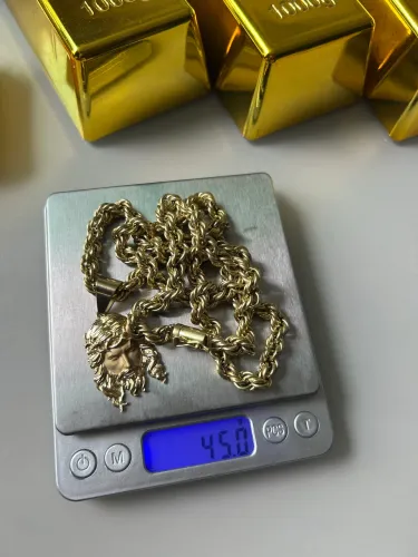 Corrente de ouro elo baino 