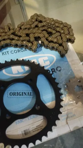 Kit coroa pião corrente original KMC factor YBR