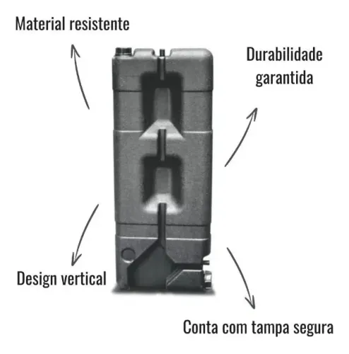 Rervatório de Água 16l Vertical - Interclima - Corote - Rodoplast