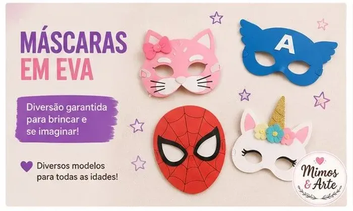Máscaras Infantis em EVA