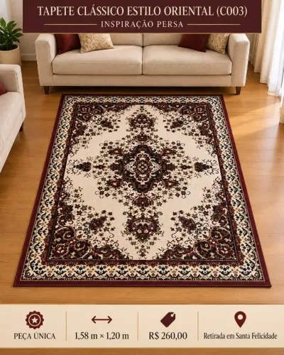 TAPETE CLÁSSICO ESTILO ORIENTAL (C003)