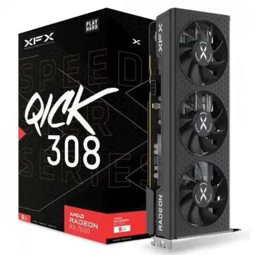 Placa de Vídeo AMD RX 7600 8GB GDDR6 XFX Speedster QICK 308 Trial Fan 128 Bits - WZetta