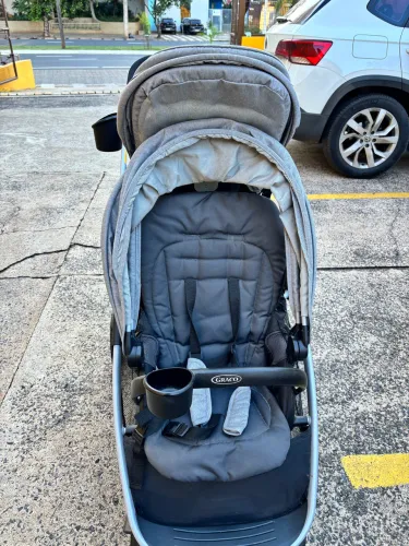Carrinho de passeio duplo Graco Ready2Grow 2.0 Rafa com banco