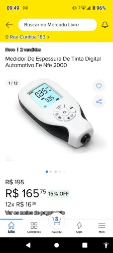 Medidor de espessura tinta 