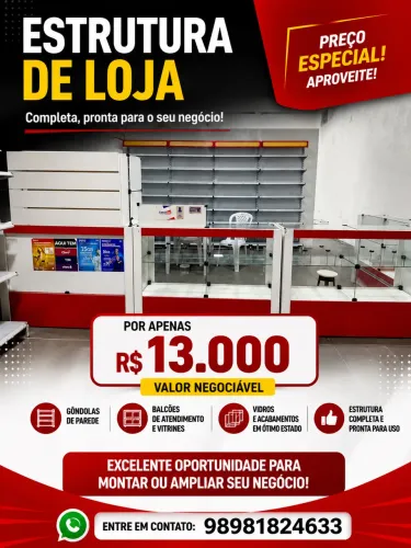 Vendo mobília para Lojas