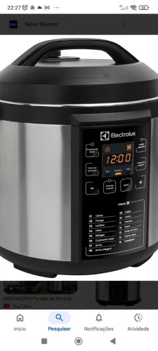 110v Panela de pressão elétrica Eletrolux 6 litros 110v NOVA