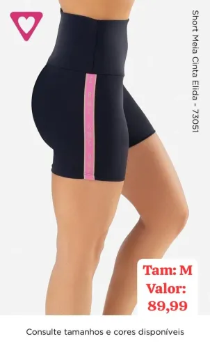 Short meia cinta 