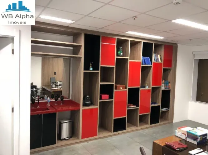 Sala mobiliada para locação - Alphagreen Business Tower em Alphaville.