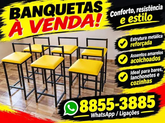 Banquetas industriais almofadadas $ 200.00