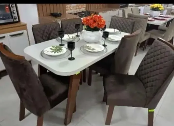 MESA BOM PASTOR FIRENZE TAMPO DE VIDRO 160×80mt