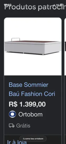 CAMA + BAÚ ORTOBOM SOLTEIRO