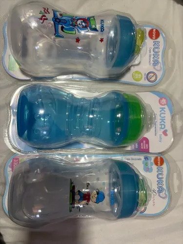 3 copos mamadeiras de transição Kuka 330ml