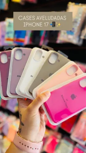 Cases De Silicone Aveludada para iPhone 17 Normal
