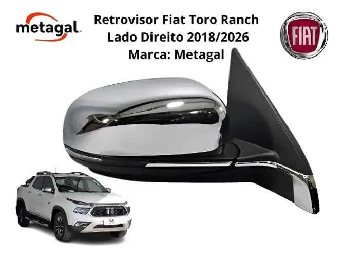 Retrovisor Fiat Toro Ranch 2018 2019 2020 2021 2022 2023 Ld (Usado)