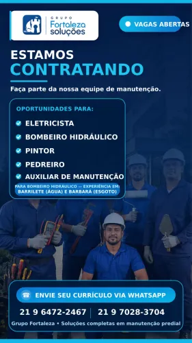 Vagas para Manutenção Predial - Início Imediato