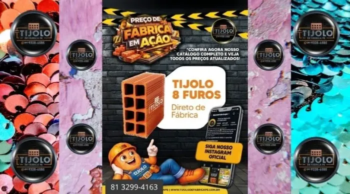 tijolo 8 furos 3 milheiros menor preço 