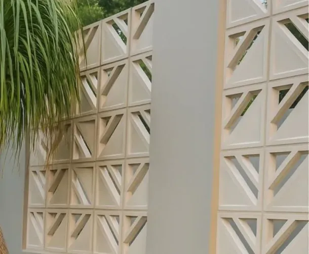 Tijolo decorativo para ventilação em cimento