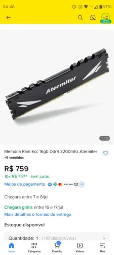 Memórias ddr4  ecc 2 x 16gb 