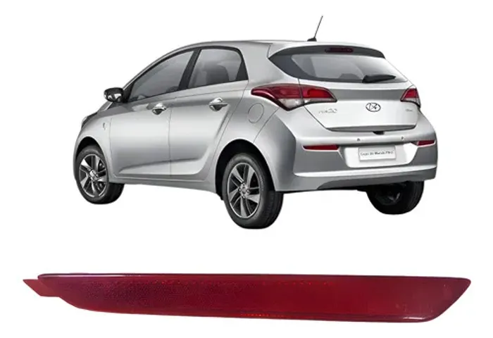Refletor Esquerdo Parachoque Traseiro Hyundai Hb20 2015 Left