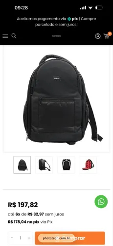 Mochila Fotográfica West-Bolsas